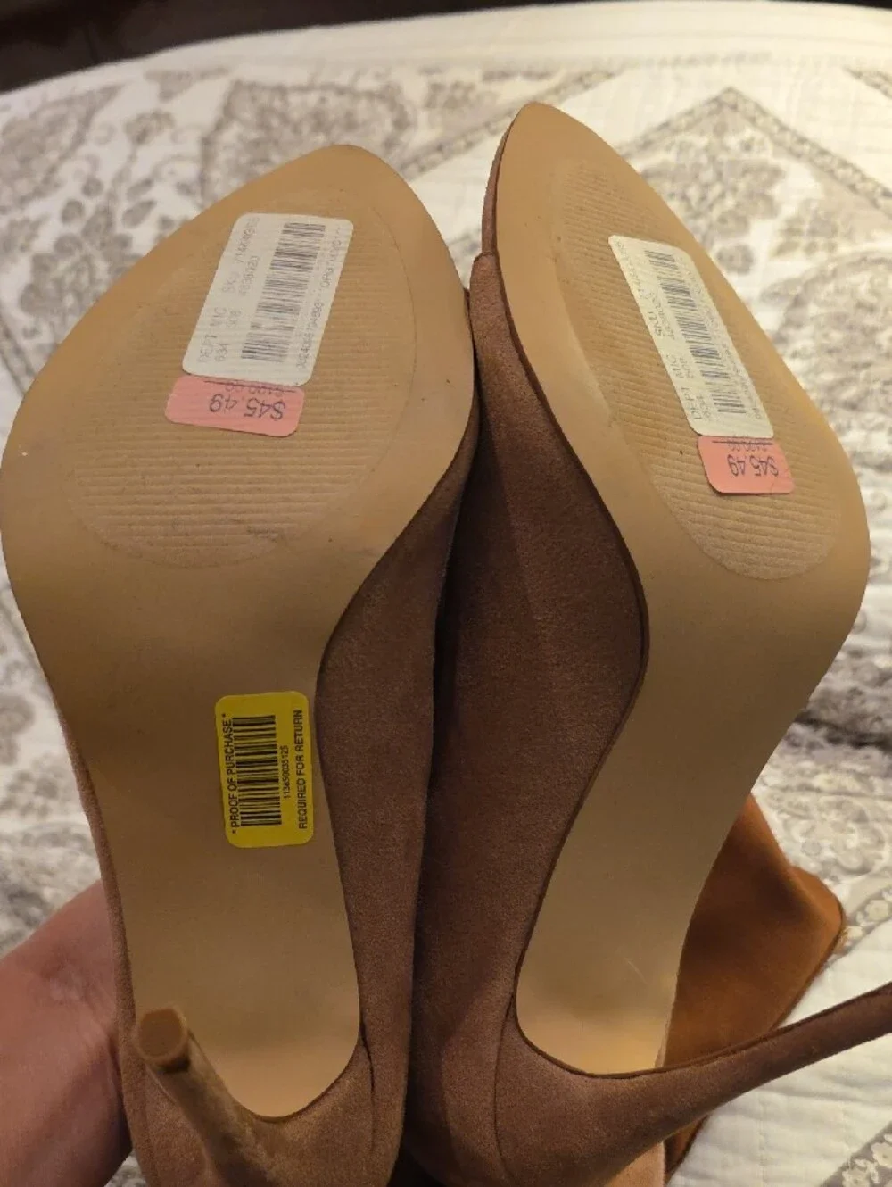 Steve Madden Taupe Over-the-Knee Peep-Toe Stiletto Boots